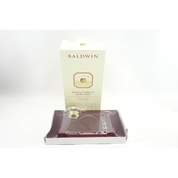 baldwin Other - Baldwin Harlequin Premium Bathroom Toothbrush / Tumbler Holder Acrylic and Brass